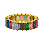 Prestige Baguette Ring 14K Vergoldet