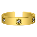 Element Stone Ring 14K Vergoldet