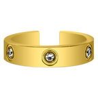 Element Stone Ring 14K Vergoldet