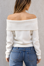 Pullover mit schulterfreiem Ausschnitt