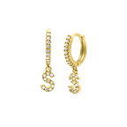 Shiny Letter Ohrringe 18K Vergoldet
