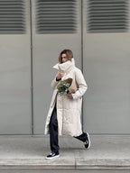 Donia - Langer Wintermantel mit breitem, elegantem Kragen