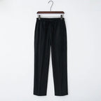 Weite Leinenhose mit elastischem Bund und Kordelzug für Damen - Nerea