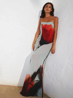 Kleid mit Rosenmuster