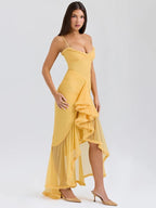 Julia - Langes trägerloses Kleid aus Spitze mit Trägern für Damen