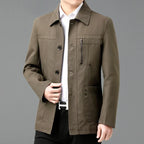 Leichte Baumwolljacke mit bedrucktem Innenfutter - Jens