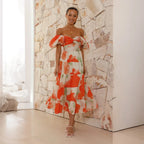Bella - Langes Bohème-Kleid mit tief ausgeschnittenen Trägern