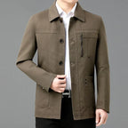 Leichte Baumwolljacke mit bedrucktem Innenfutter - Jens
