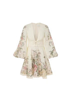 Mahalia - Kleid mit Blumenmuster und Krawattenfront