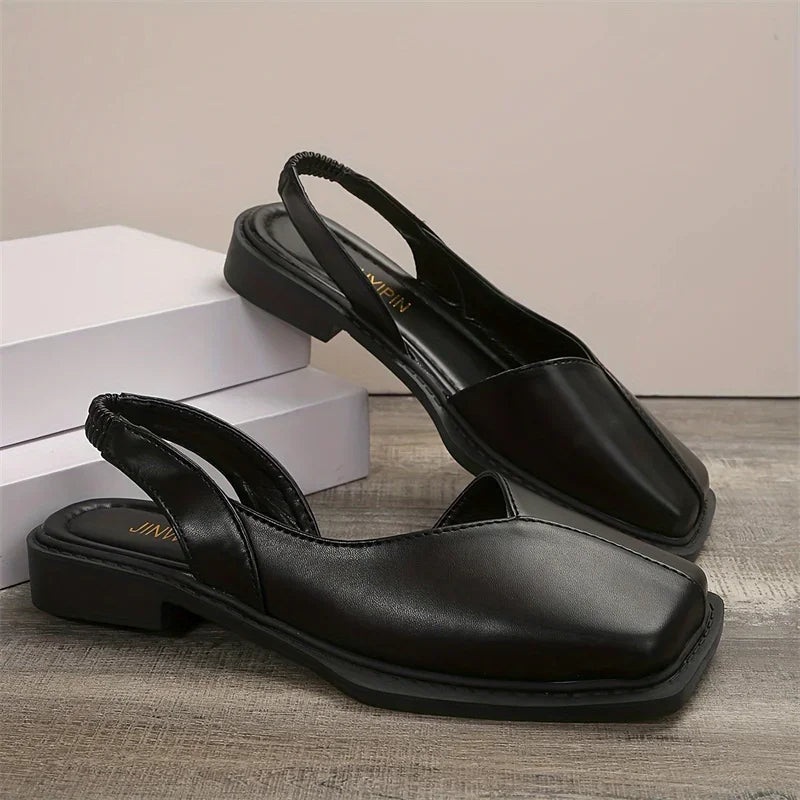 Flaches Slingback mit quadratischer Spitze - Carmen