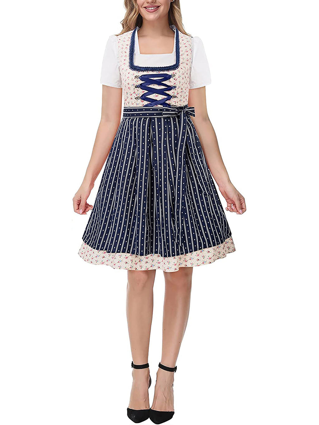 Damen Elegantes Midi Oktoberfest Dirndl Kleid - Anneliese