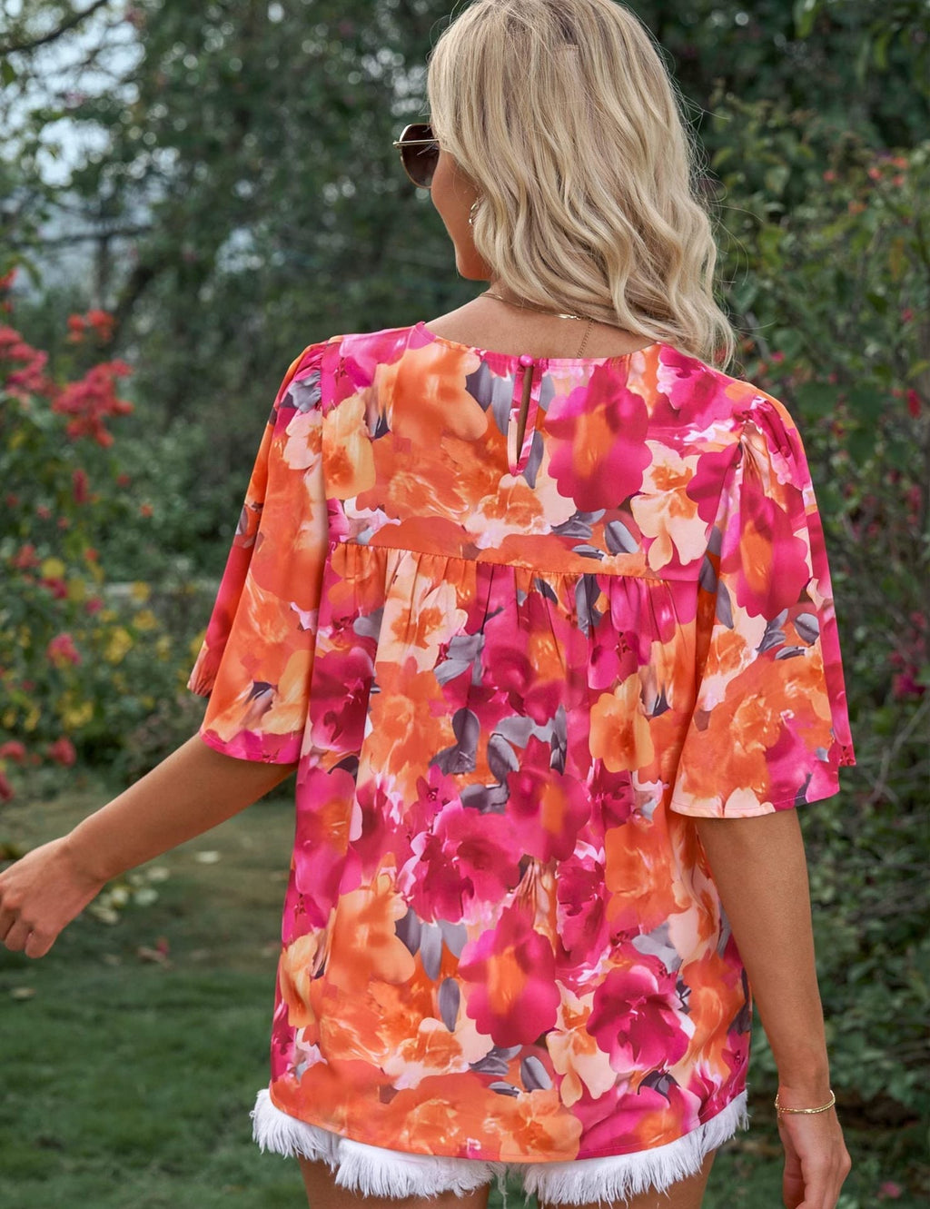 Shanee - Geblümte Bluse mit Ärmeln