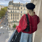 Oversize-Lederjacke im urbanen Stil