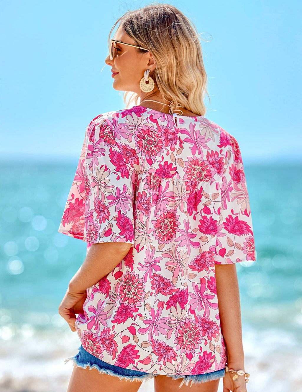 Shanee - Geblümte Bluse mit Ärmeln