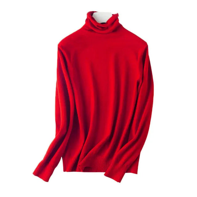 Caro - Bedeckter Schnitt Rollkragenpullover für Frauen