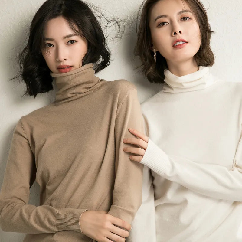 Caro - Bedeckter Schnitt Rollkragenpullover für Frauen