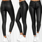 Fiamma Hosen - Vielseitige Damen High-Waist Skinny Lederhose für alle Anlässe