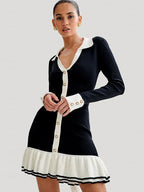 Frida - Elegantes Kleid mit gerüschtem Saum