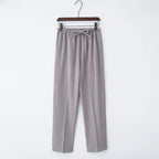 Weite Leinenhose mit elastischem Bund und Kordelzug für Damen - Nerea