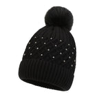 Damenstrickmütze mit Bommel - Kiremo