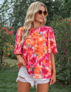 Shanee - Geblümte Bluse mit Ärmeln
