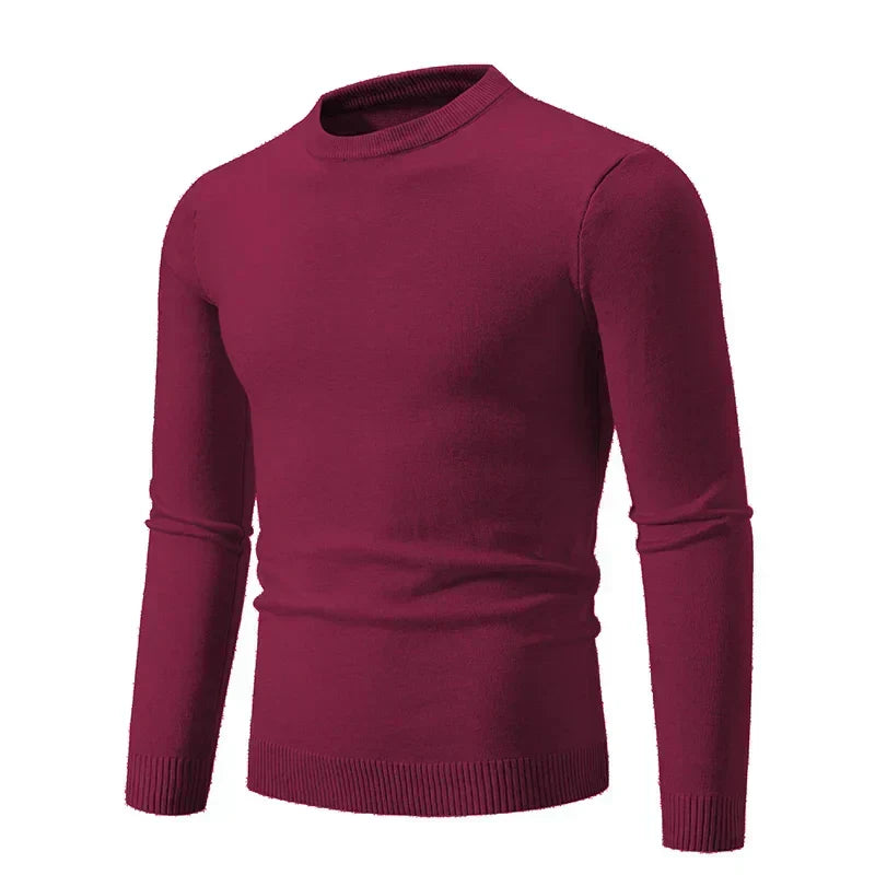 Herrenstrickpullover mit langen Ärmeln und Rundhalsausschnitt - Odrin