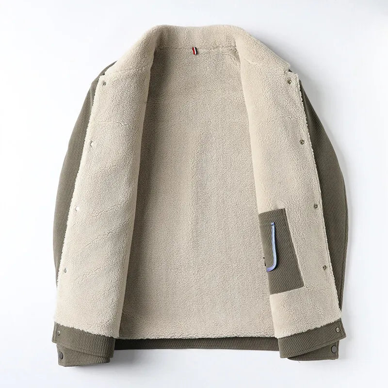 Herren-Fleece-Kragenjacke - Olivier
