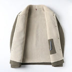 Herren-Fleece-Kragenjacke - Olivier