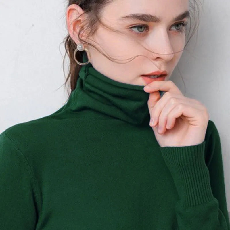 Caro - Bedeckter Schnitt Rollkragenpullover für Frauen
