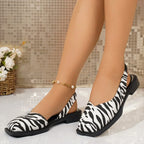 Flaches Slingback mit quadratischer Spitze - Carmen