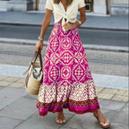 Sommerrock Damen mit hoher Taille – Maxi