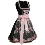 Elegantes Damen Dirndlkleid mit rosa Stickereien - Rosalia