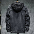 Herren Jeansjacke mit moderner Kapuze - Elrick