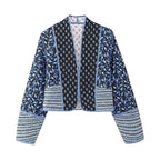 Elowen - Vintage Patchwork Damen Blumenjacke