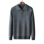 Herren Strickpullover mit halbem Reißverschluss - Lauro