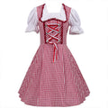 Dirndl Damen Klassisch Kariert Rot-Weiß - Mallela