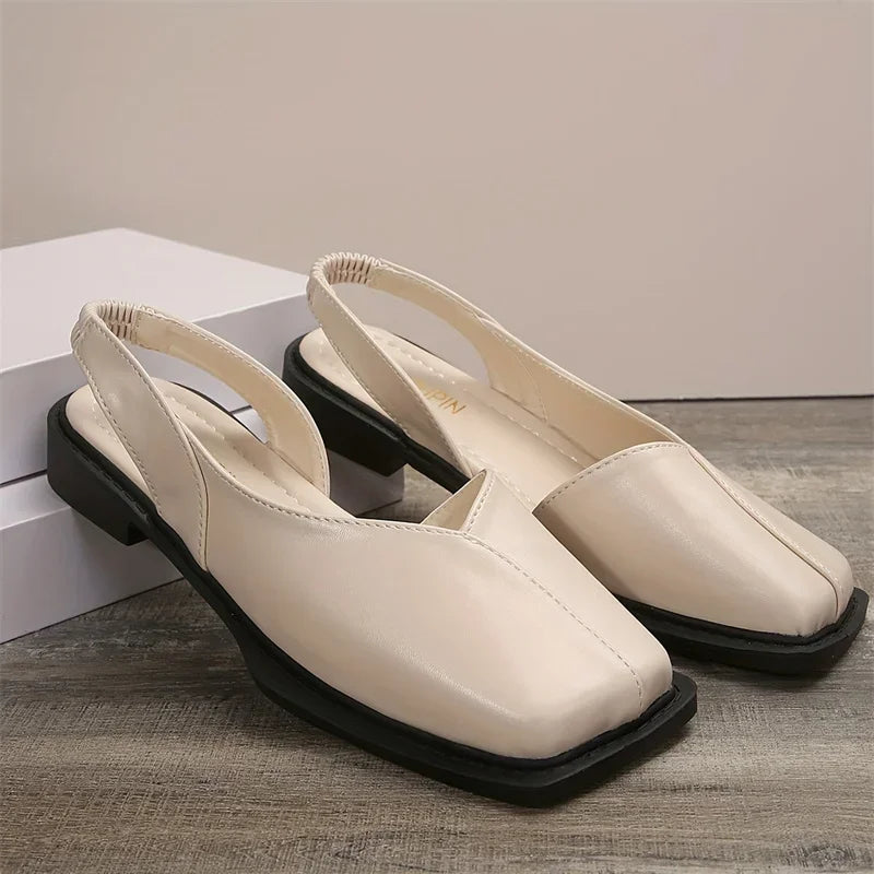 Flaches Slingback mit quadratischer Spitze - Carmen