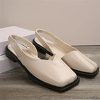 Flaches Slingback mit quadratischer Spitze - Carmen