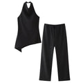 Damen-Halfter-Set mit offenem Rücken und fließender Hose - Mishlova