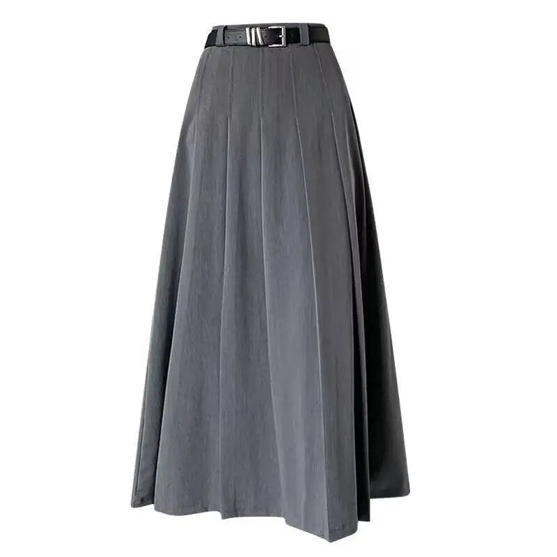 Midi-Faltenrock mit Gürtel für Damen – elegant & vielseitig
