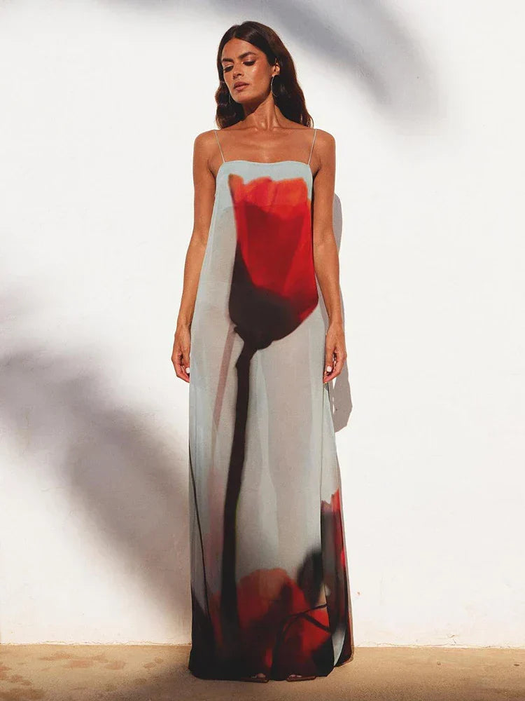 Kleid mit Rosenmuster