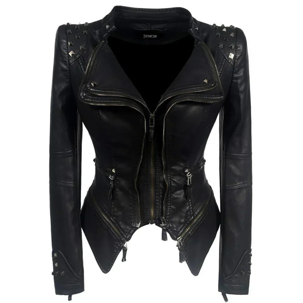 Lederjacke mit stilvoller, zeitloser Optik