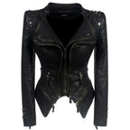 Lederjacke mit stilvoller, zeitloser Optik