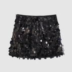 Eleganter Minirock mit funkelnden Pailletten, perfekt für einen glamourösen Party-Look