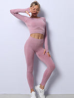 Fredia Sportset - Damen Sportset: Langärmeliges Oberteil und Leggings im Set