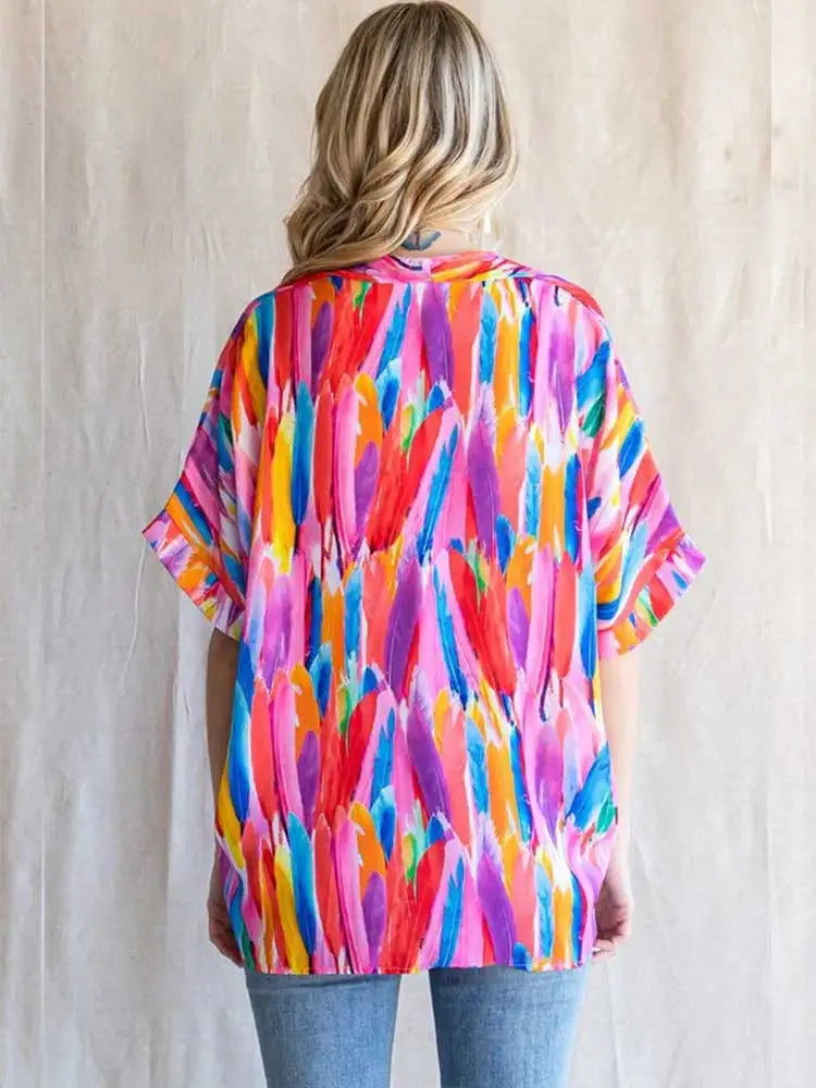 Jalys - Bunte Federbluse