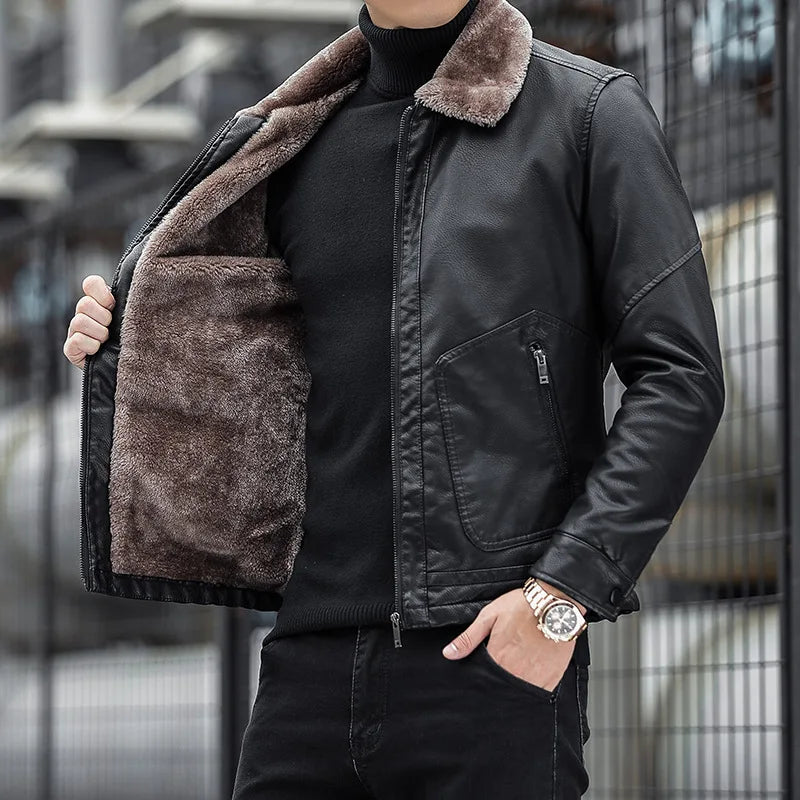Herrenjacke mit Wollkragen - Romain