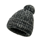 Einlagige Damenstrickmütze mit Bommel - Kireva