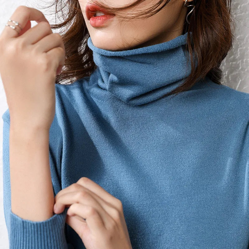 Caro - Bedeckter Schnitt Rollkragenpullover für Frauen
