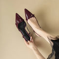 Damen Schuhe offener Zeh feiner Zehenriemen Rist niedriger Absatz elegant - Chloé